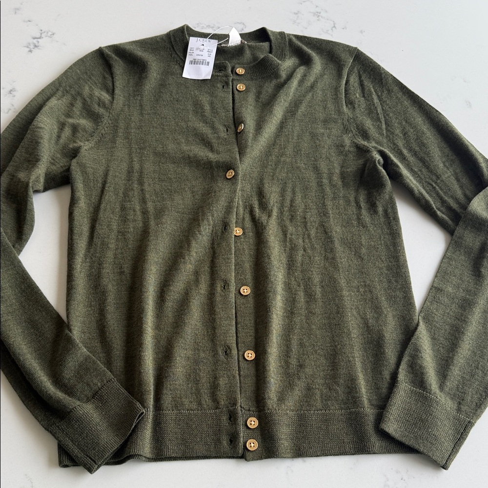 NWT J. Crew Factory Gold Button Women's Cardigan